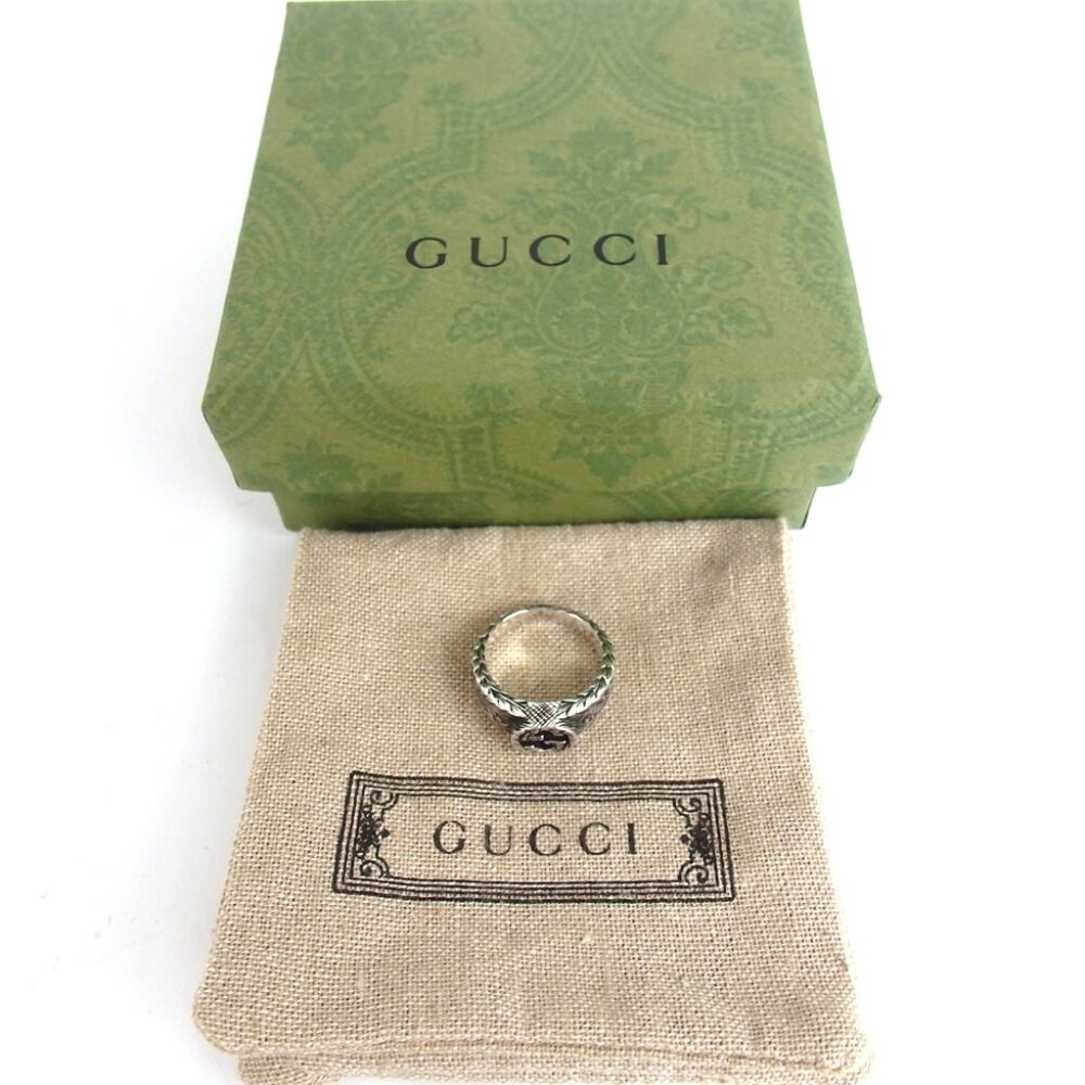 Authentic Gucci Interlocking G Ring Ag925 [Used] - image 2